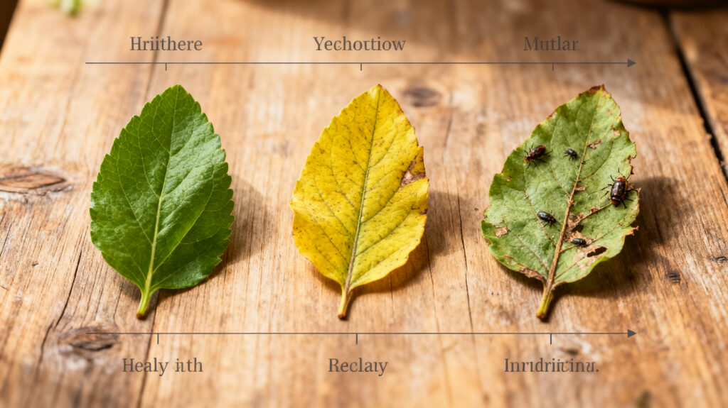 Common herb garden problems identification yellowing leaves pests