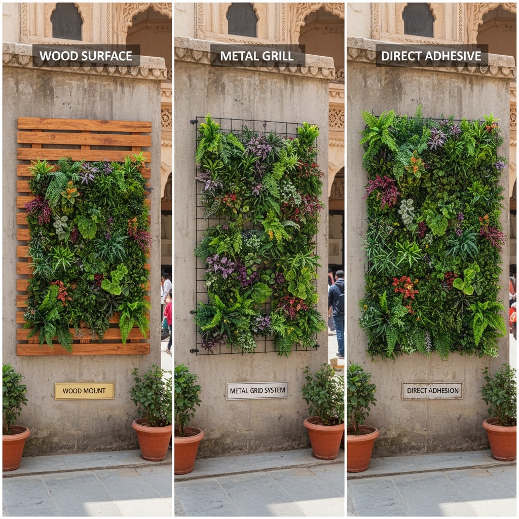 installation concrete wood metal surface comparison"