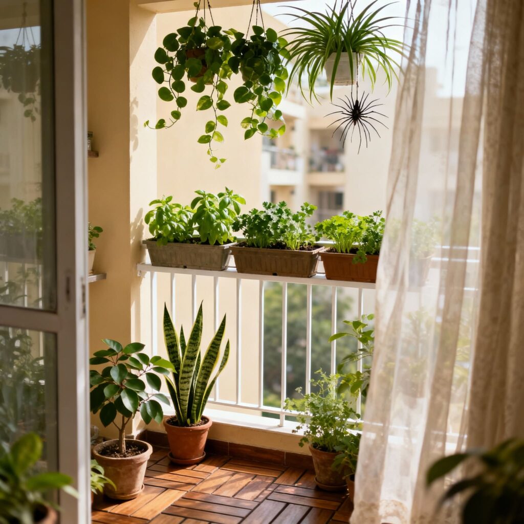 small balcony decoration ideas with plants
