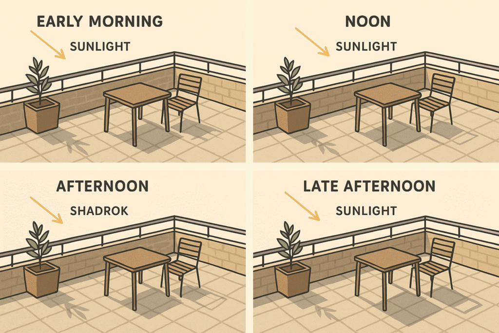 sunlight assessment guide terrace plants
