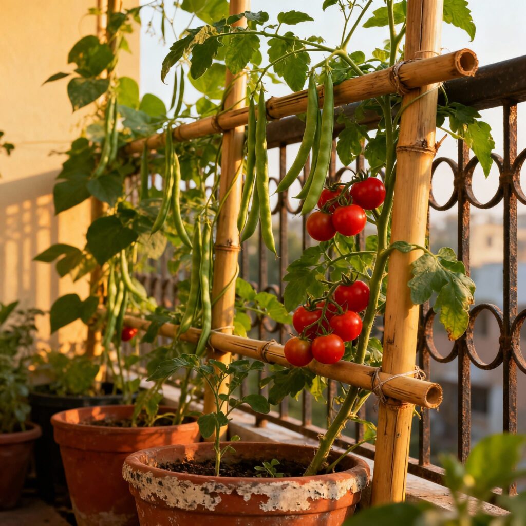 "Vertical garden space guide balcony terrace indoor plants India apartment gardening"