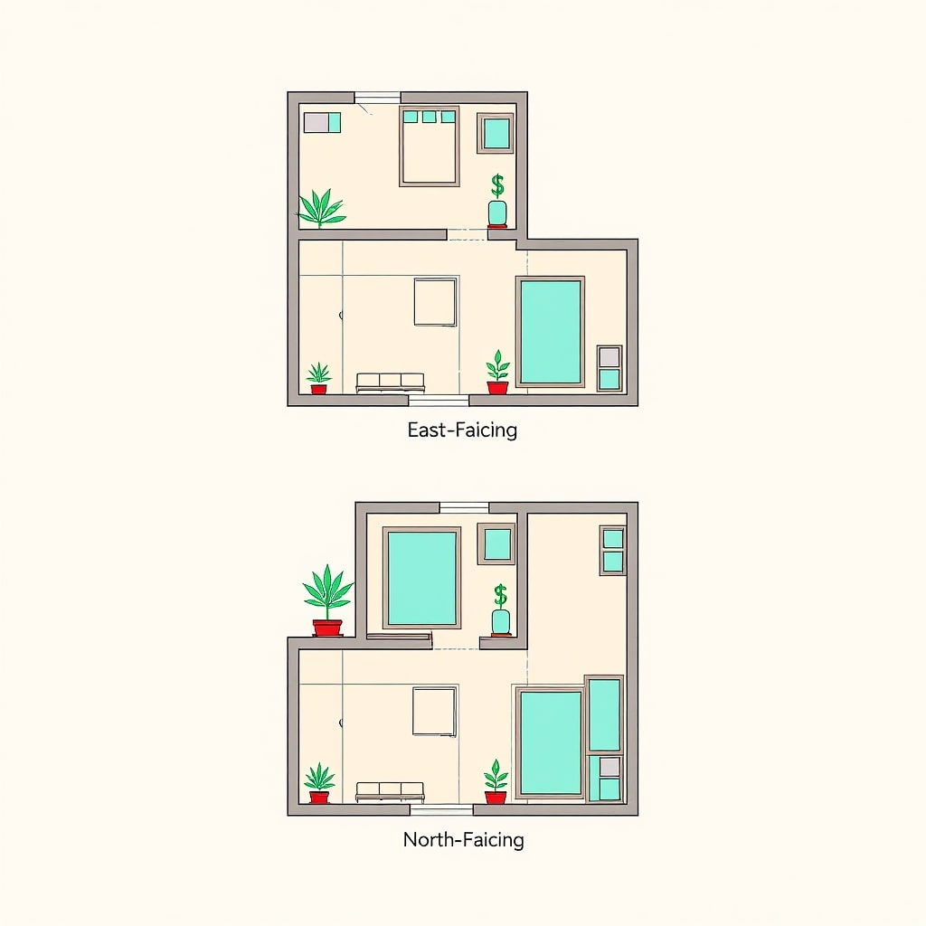 Different Indian balcony orientations for herb gardening sunlight