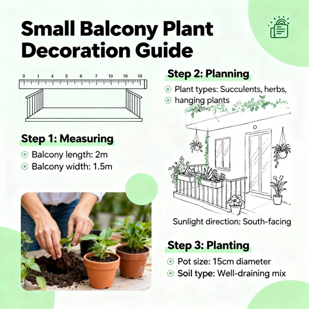 how to decorate small balcony with plants
