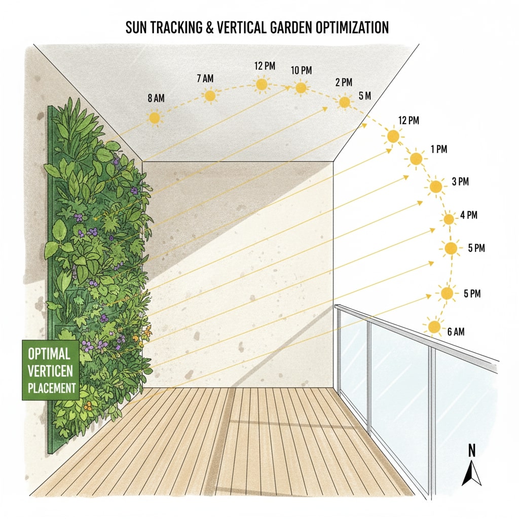 sunlight tracking placement diagram