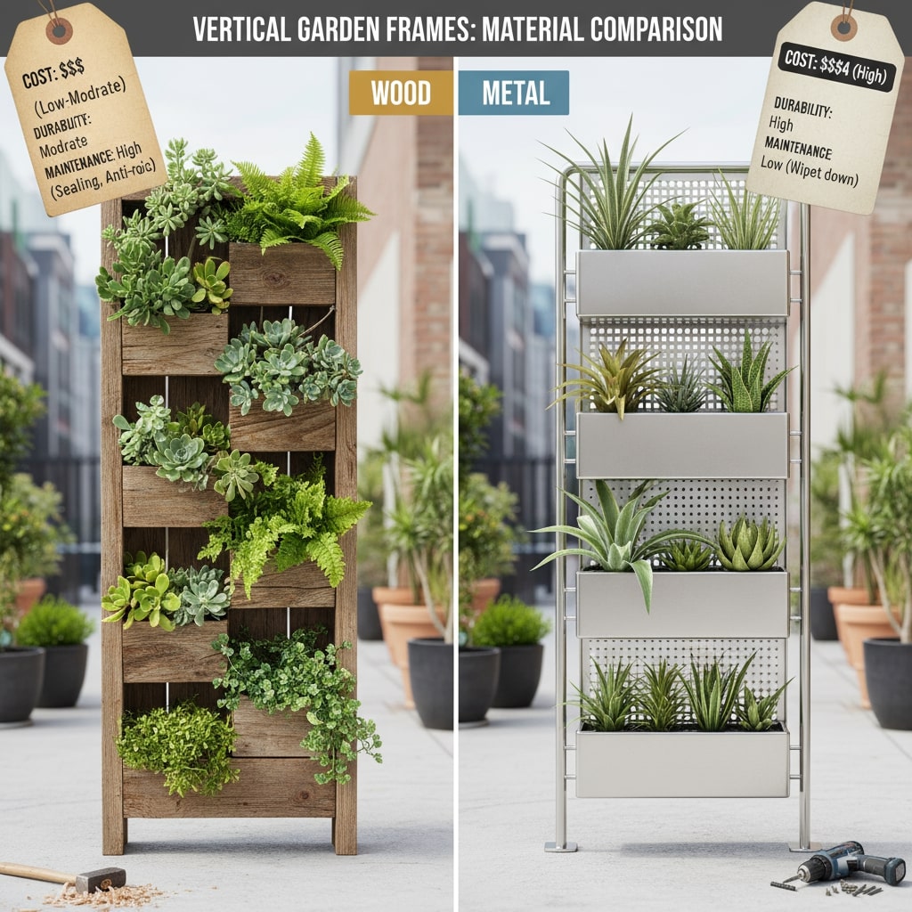 material comparison wood metal