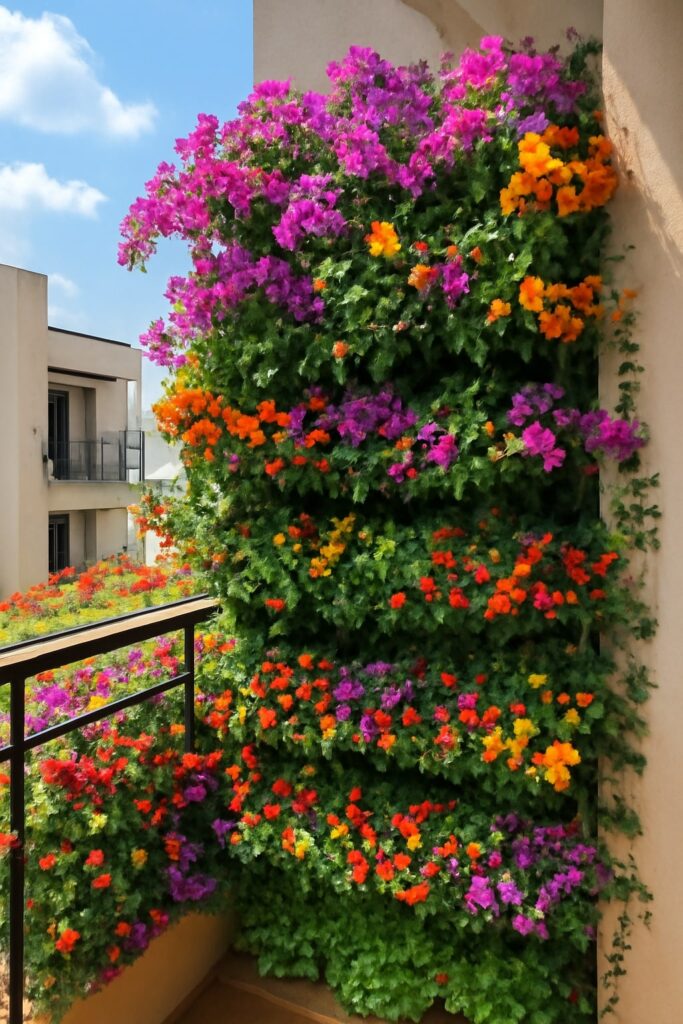 bougainvillea portulaca flowering plants balcony India summer