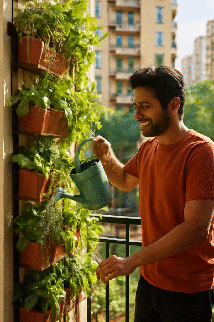 how to make vertical garden in balcony

