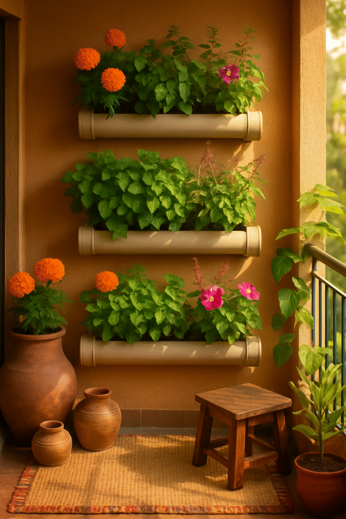 how to make vertical garden in balcony