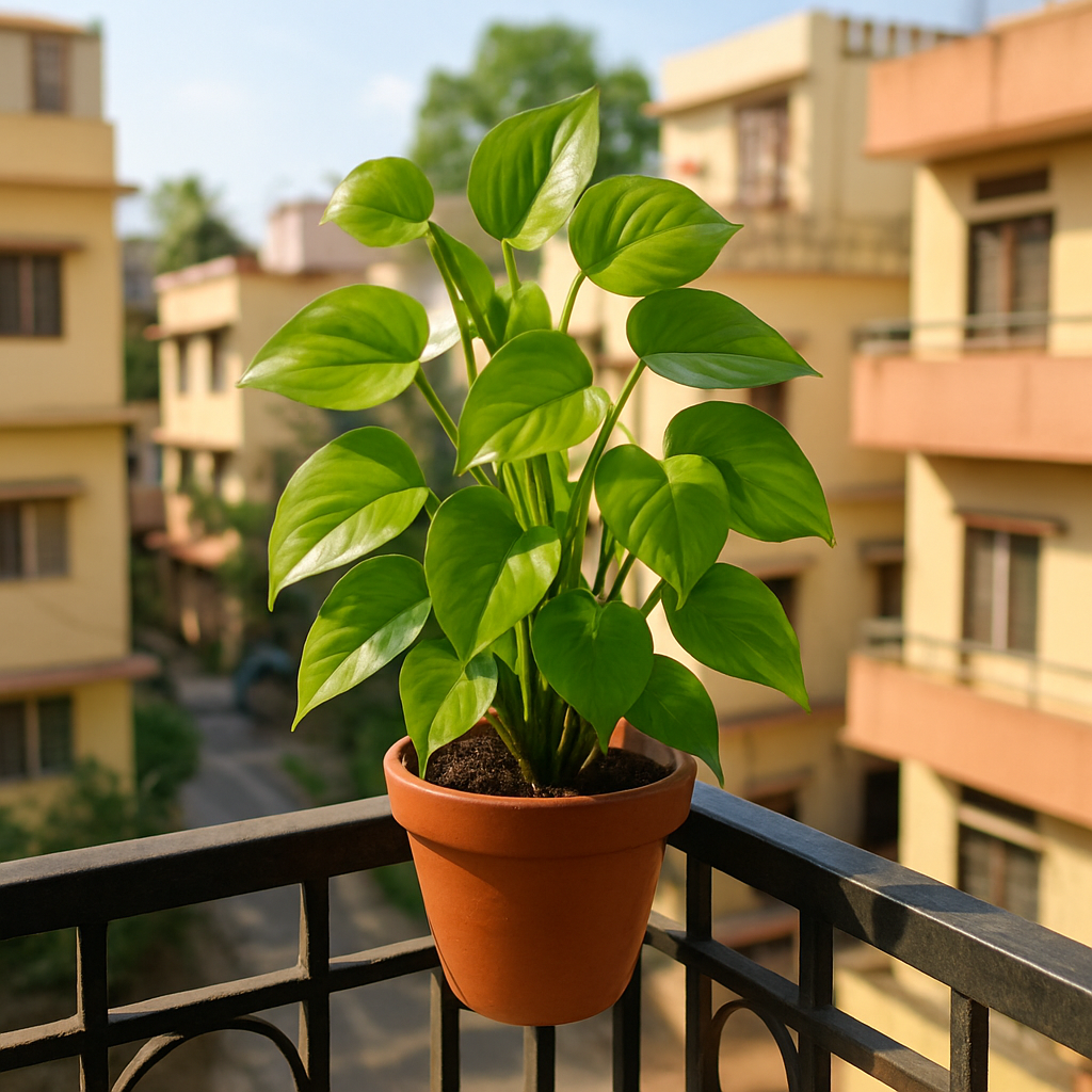 Vertical garden in a small balcony