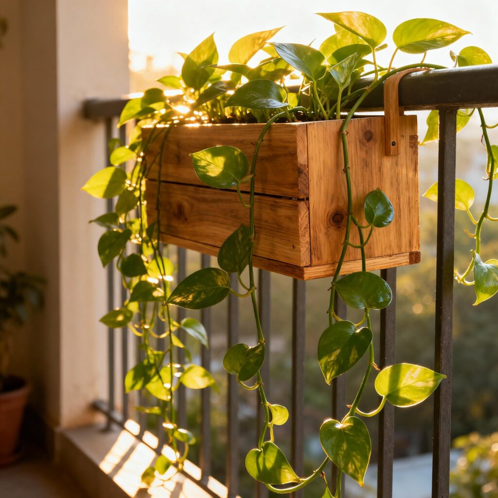 how to make a wooden hanging planter
