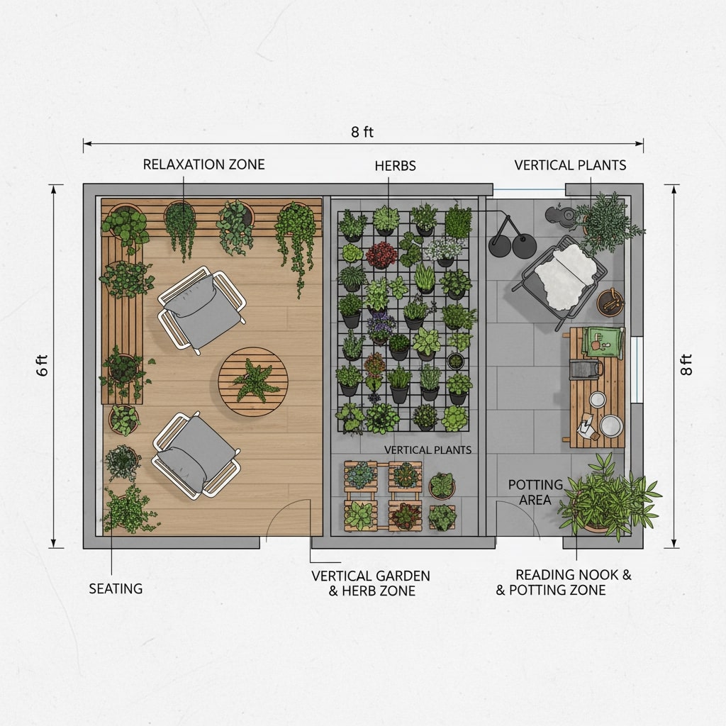 small balcony garden decoration ideas
