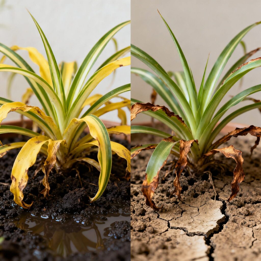 How often to water spider plant indoors

