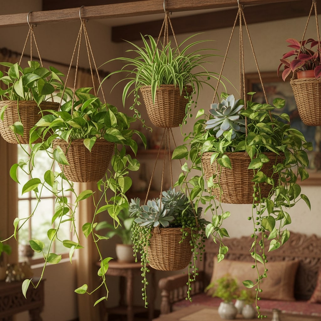 jute rope plant hanger DIY
