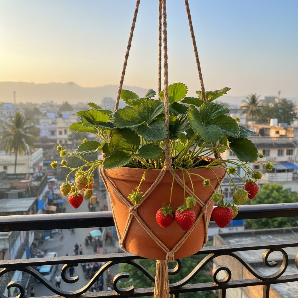 hanging strawberry planter kit
