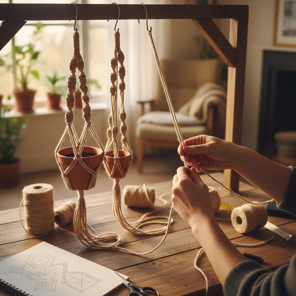 simple jute plant hanger tutorial
