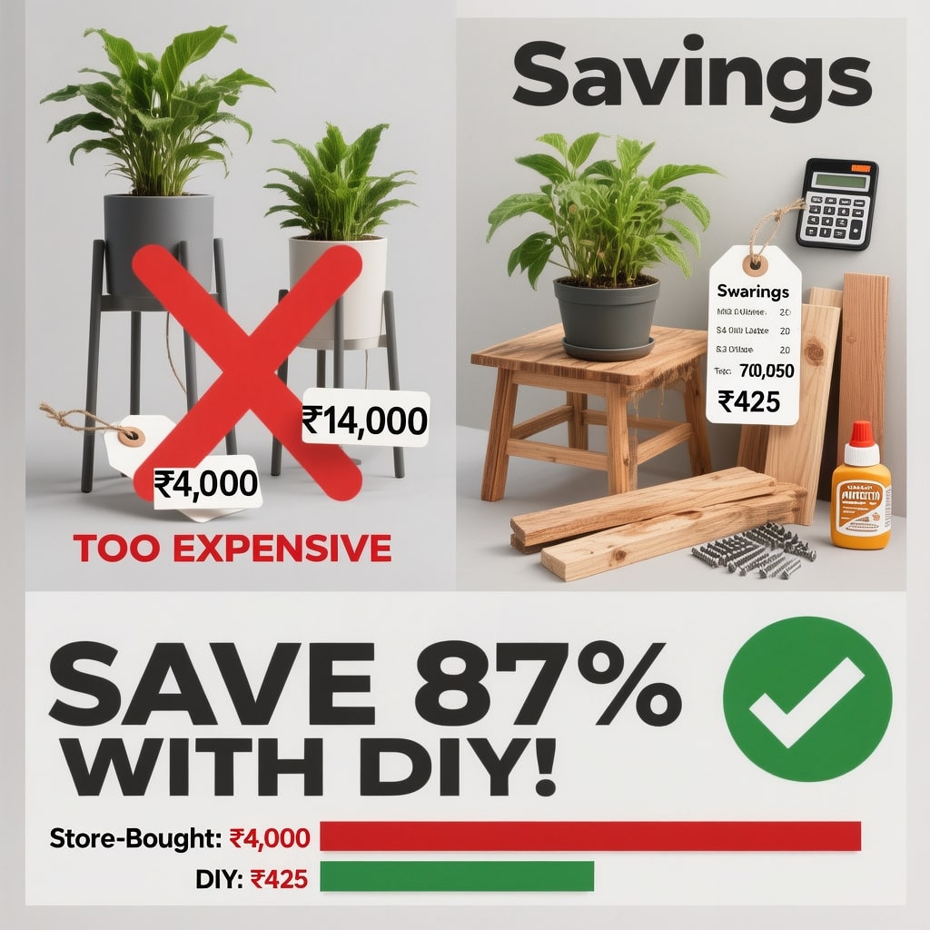 handmade diy plant stand
