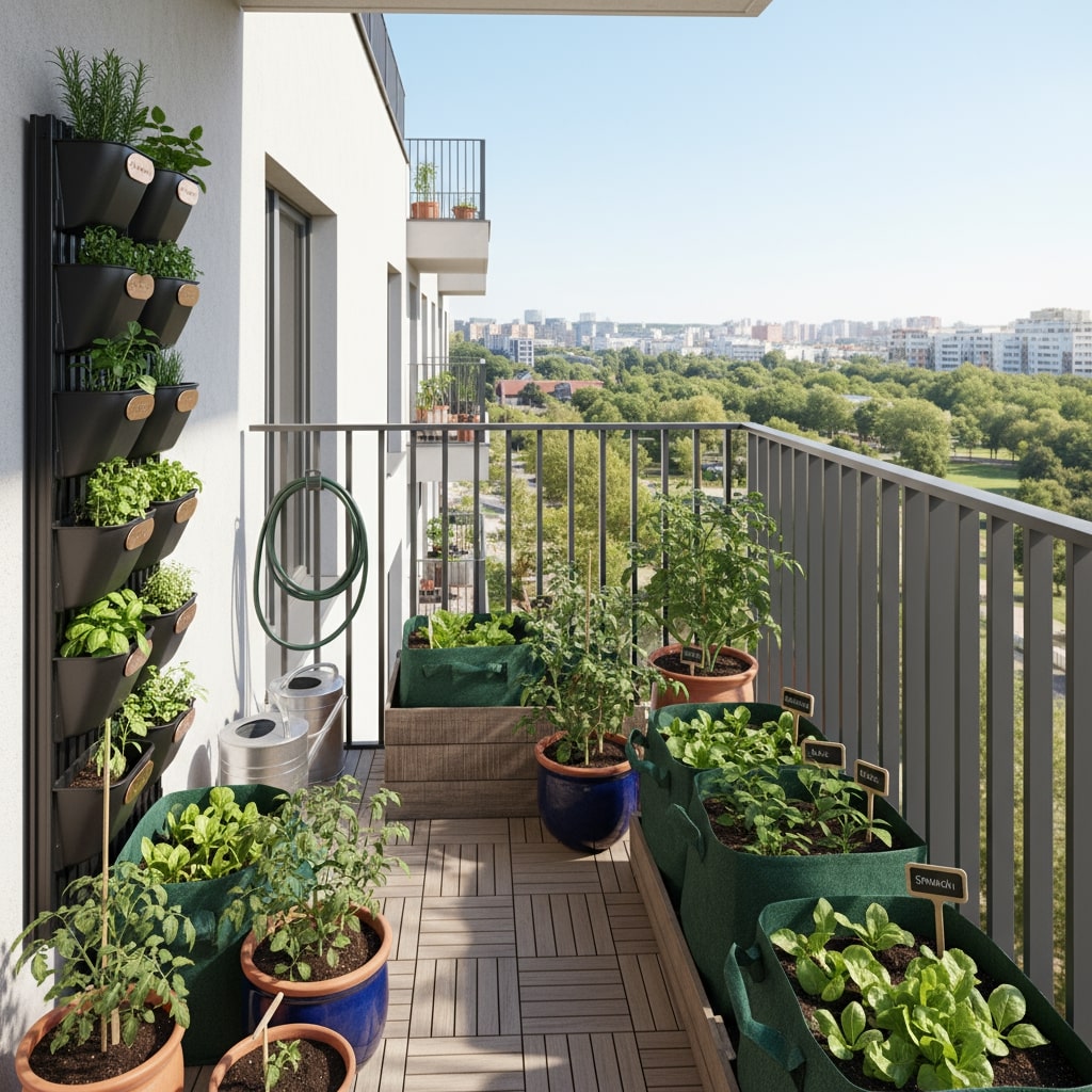 easy fruits and vegetables to grow on balcony

