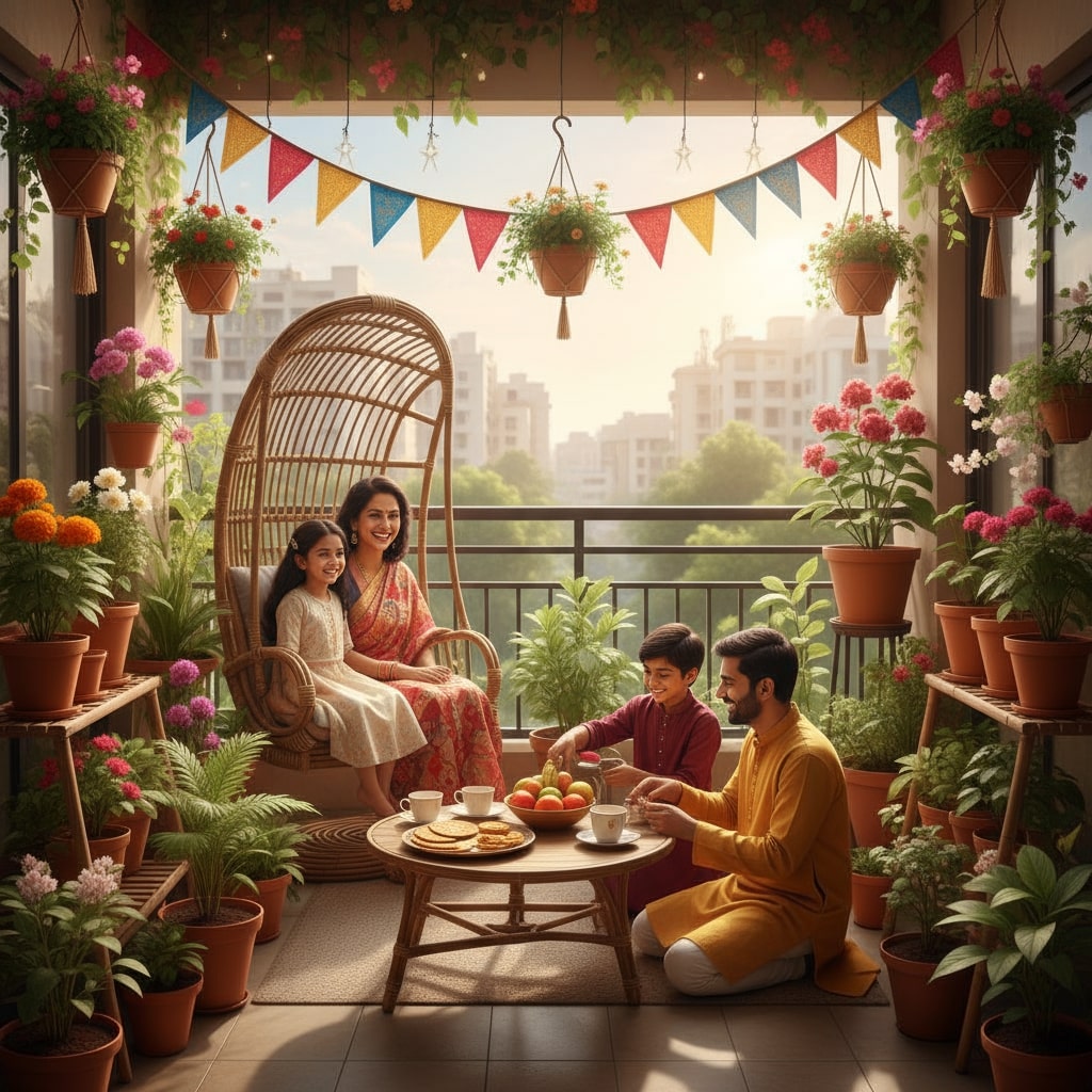 vertical garden for indian balcony
