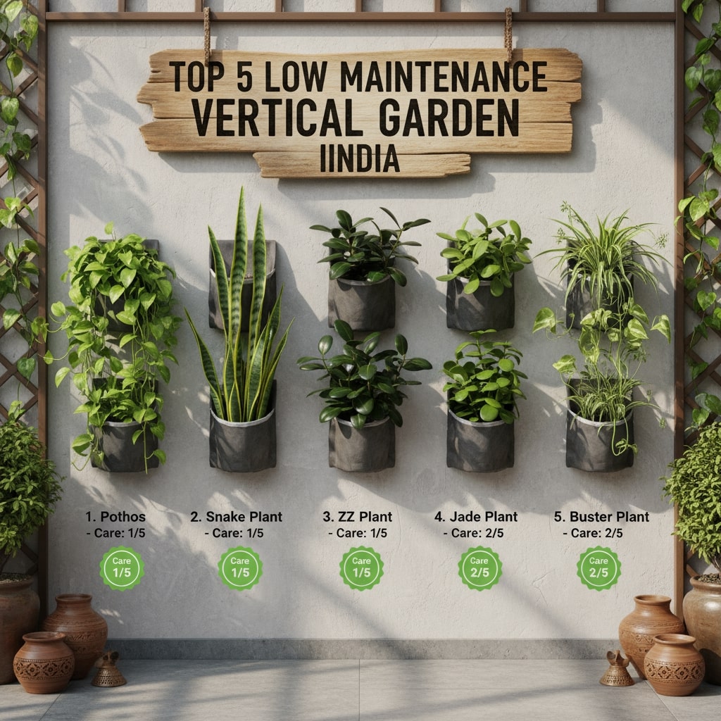 Low maintenance drought tolerant plants for vertical green walls
