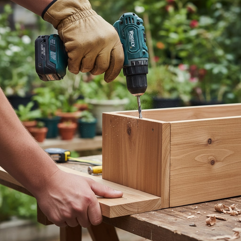 how to make a wooden hanging planter
