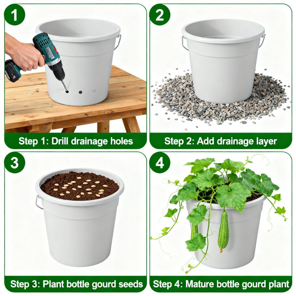 DIY paint bucket planter