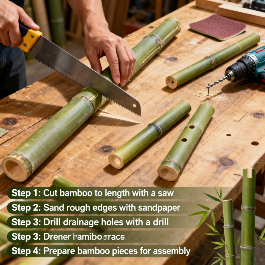 how to make a bamboo planter
