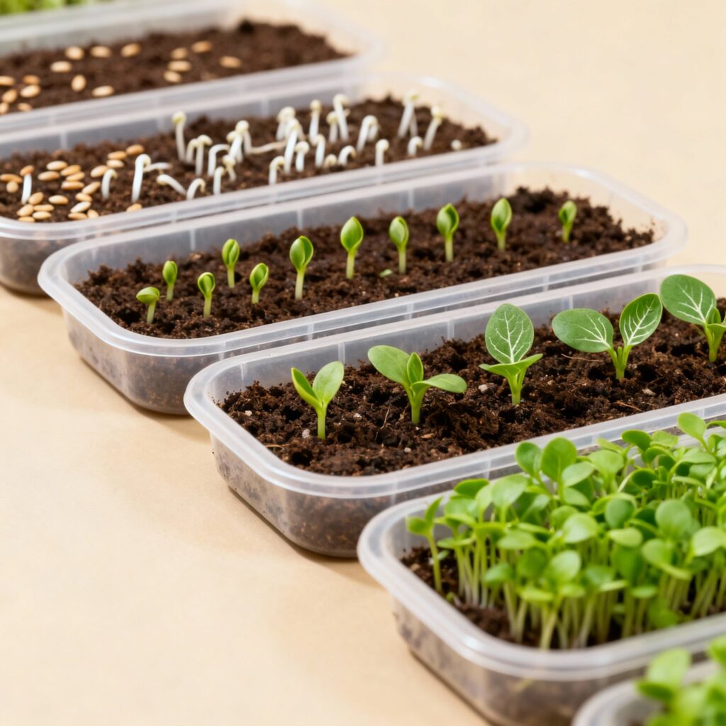 Microgreens growing trays