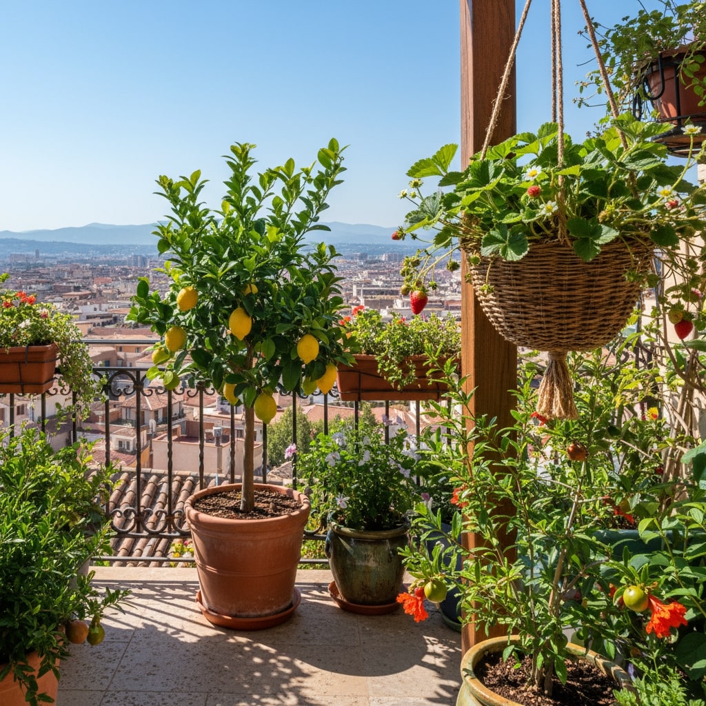 balcony fruit and vegetable garden
