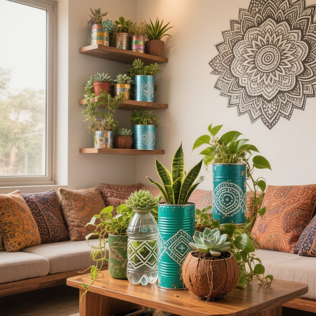 DIY plant Pots from plastic bottles
