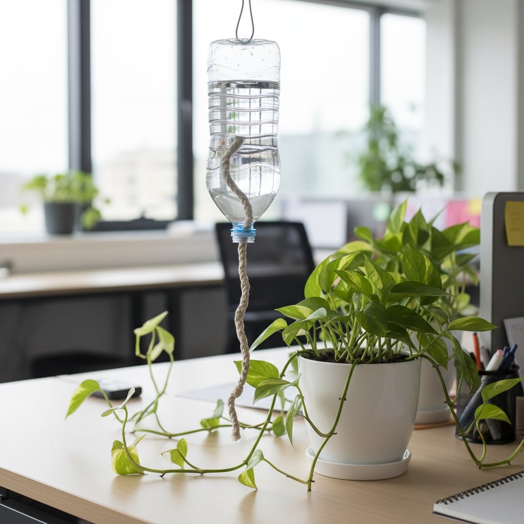 How to water plants while away for 2 weeks DIY
