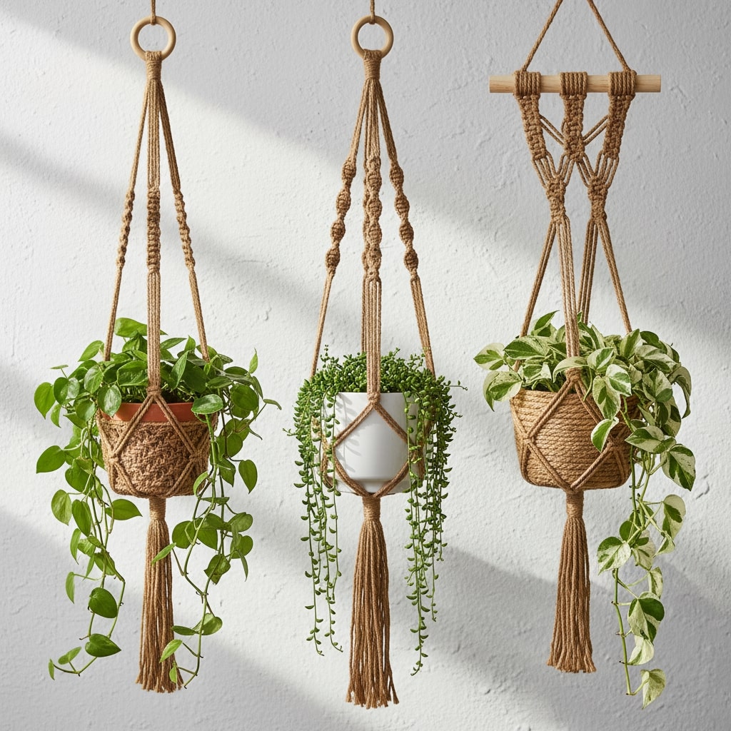how to make jute hanging planter