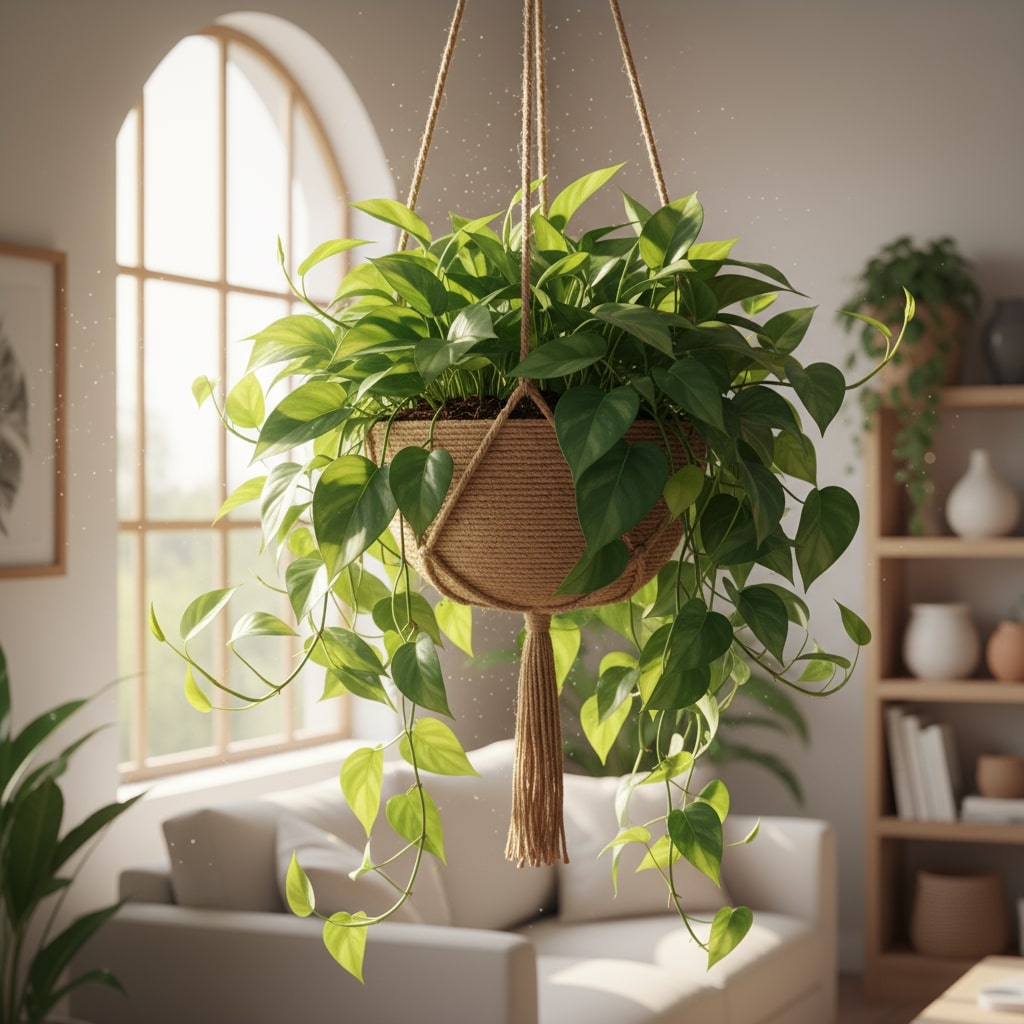 macrame jute plant hanger
