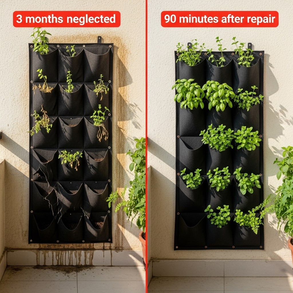 how to fix vertical planter	
