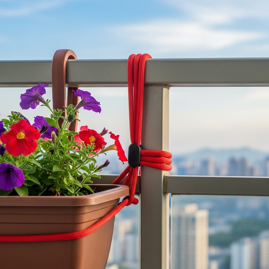 hanging basket for balcony railing
