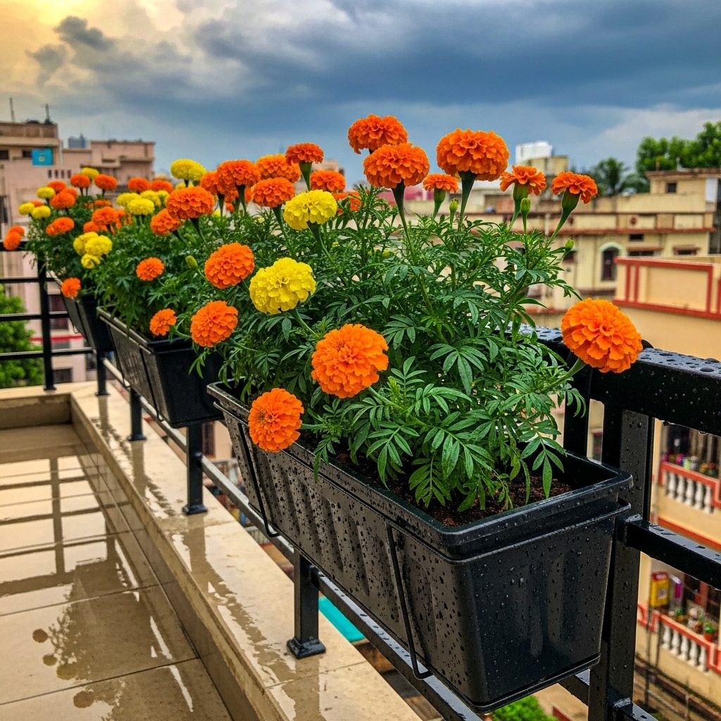hanging basket for balcony railing
