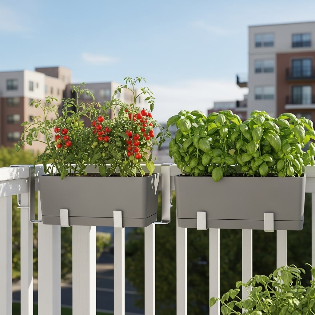 adjustable railing planter holder
